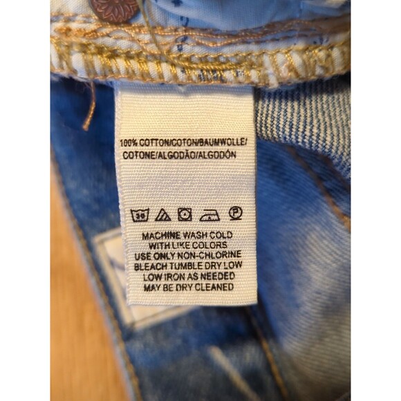 We The Free Jeans Womens 26 Blue Denim High Rise Button Fly Distressed Raw Hem - Picture 11 of 12